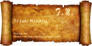 Trieb Mihály névjegykártya